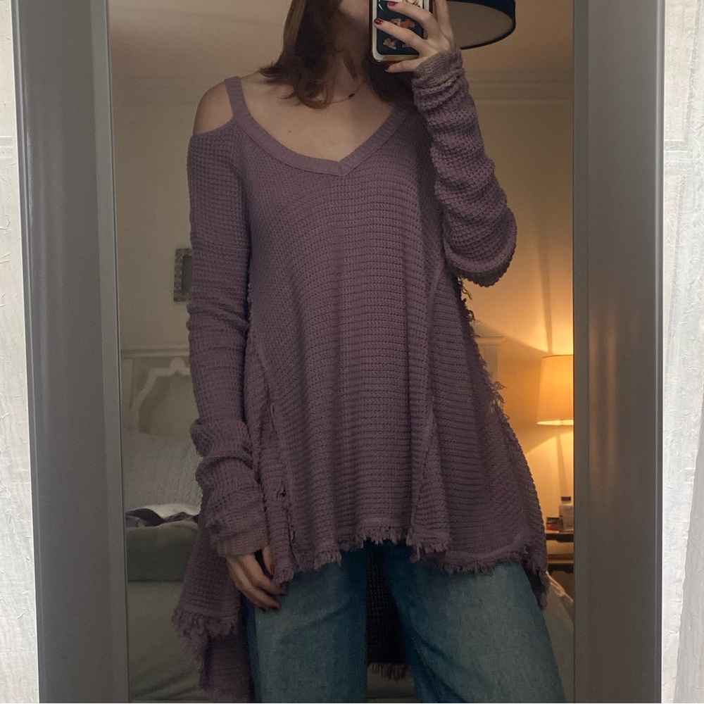 Free people cold shoulder sweater